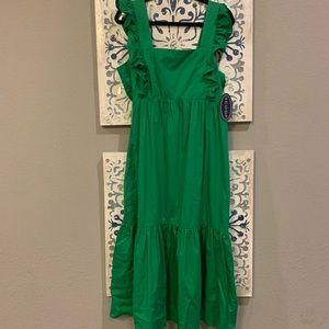 NWT Scoop Green Cut-Out Back Maxi Dress, Large